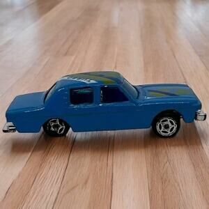 Vintage Turbo 47 Blue Racing Diecast Sedan Made in China Collectible Toy Car